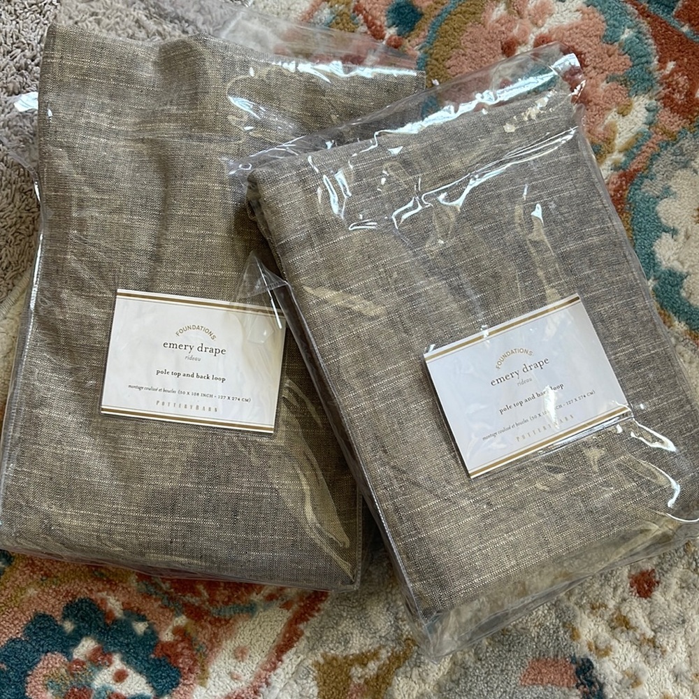 Pair-Pottery Barn Emery Drapes-2